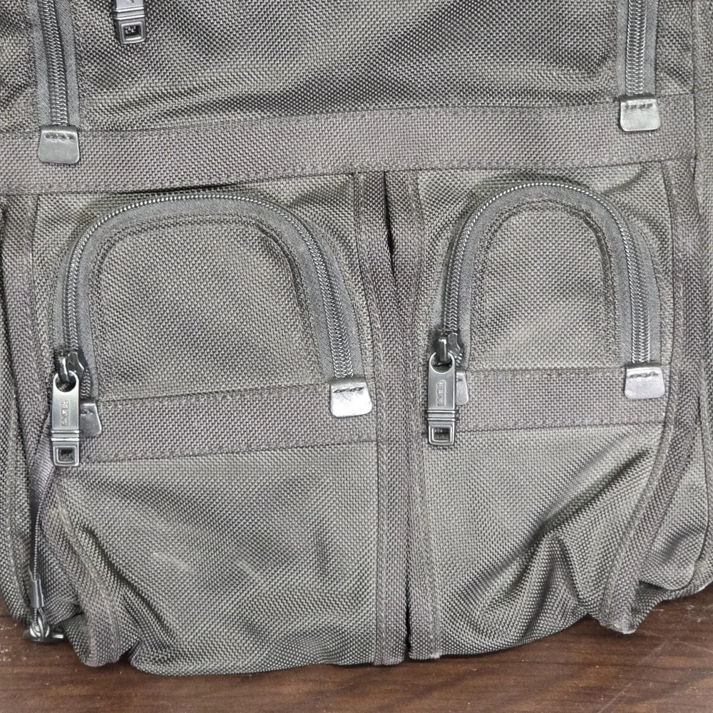 Tumi Backpack Black Alpha Business Compact Laptop Brief Pack Nylon Ballistic Bag